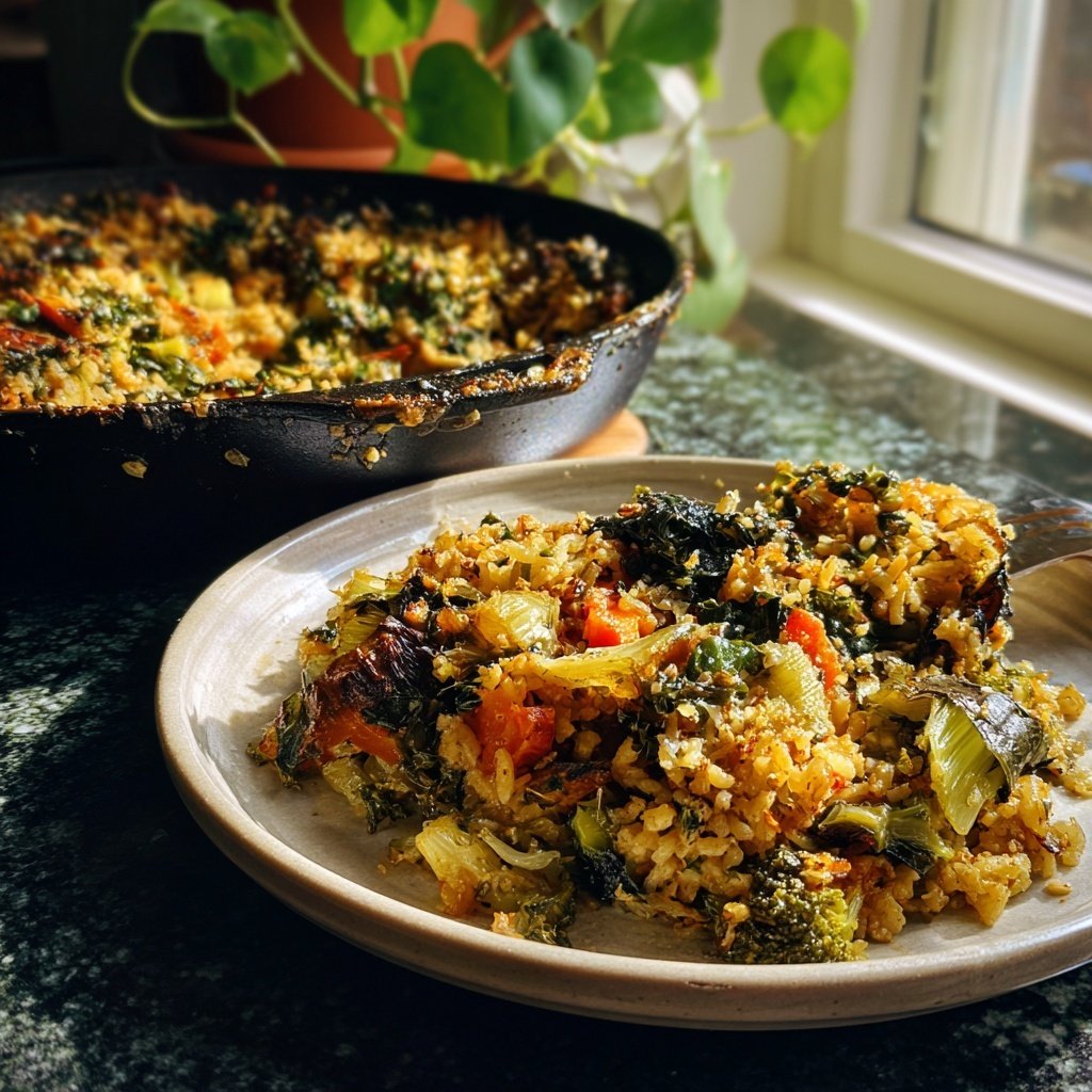 Baked Veggie Rice Skillet