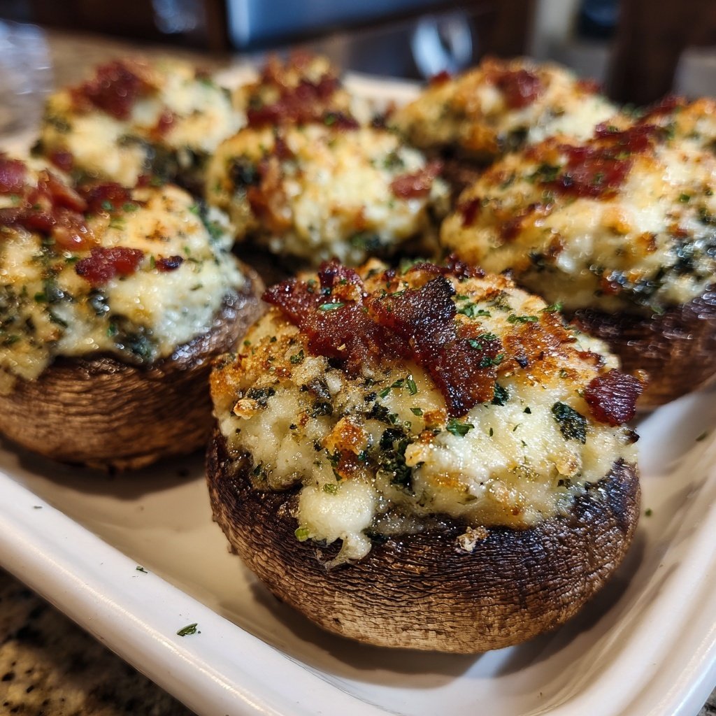 Super Bowl Stuffed Mushrooms