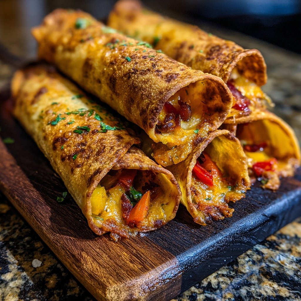 Super Bowl Food Cheesy Vegetable Taquitos
