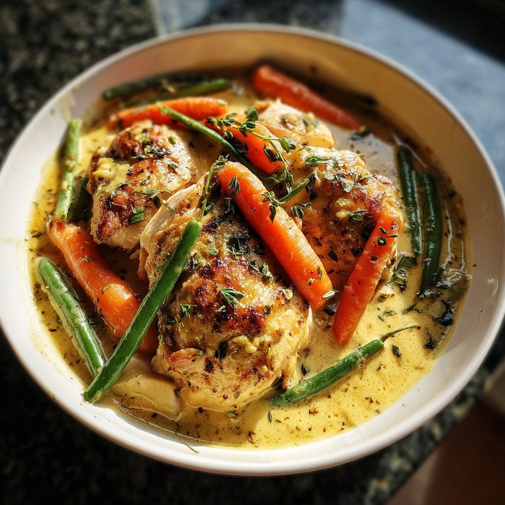 Creamy Lemon Chicken With Vegetables