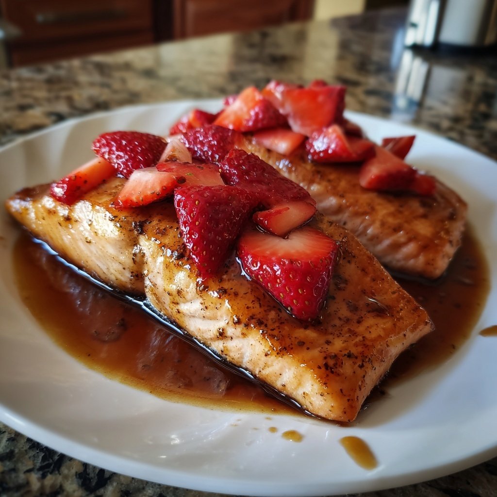 Salmon with Strawberry Balsamic Glaze
