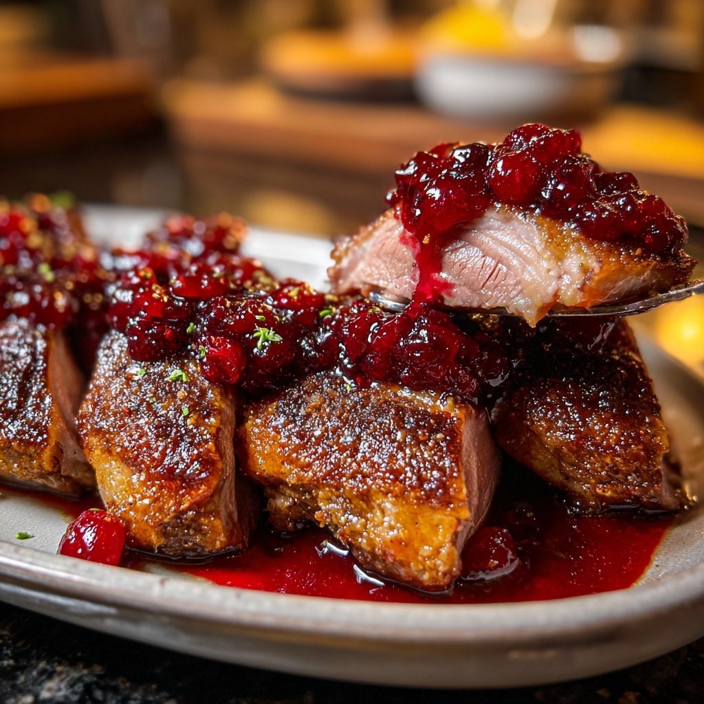 Duck Breast with Cherry Sauce
