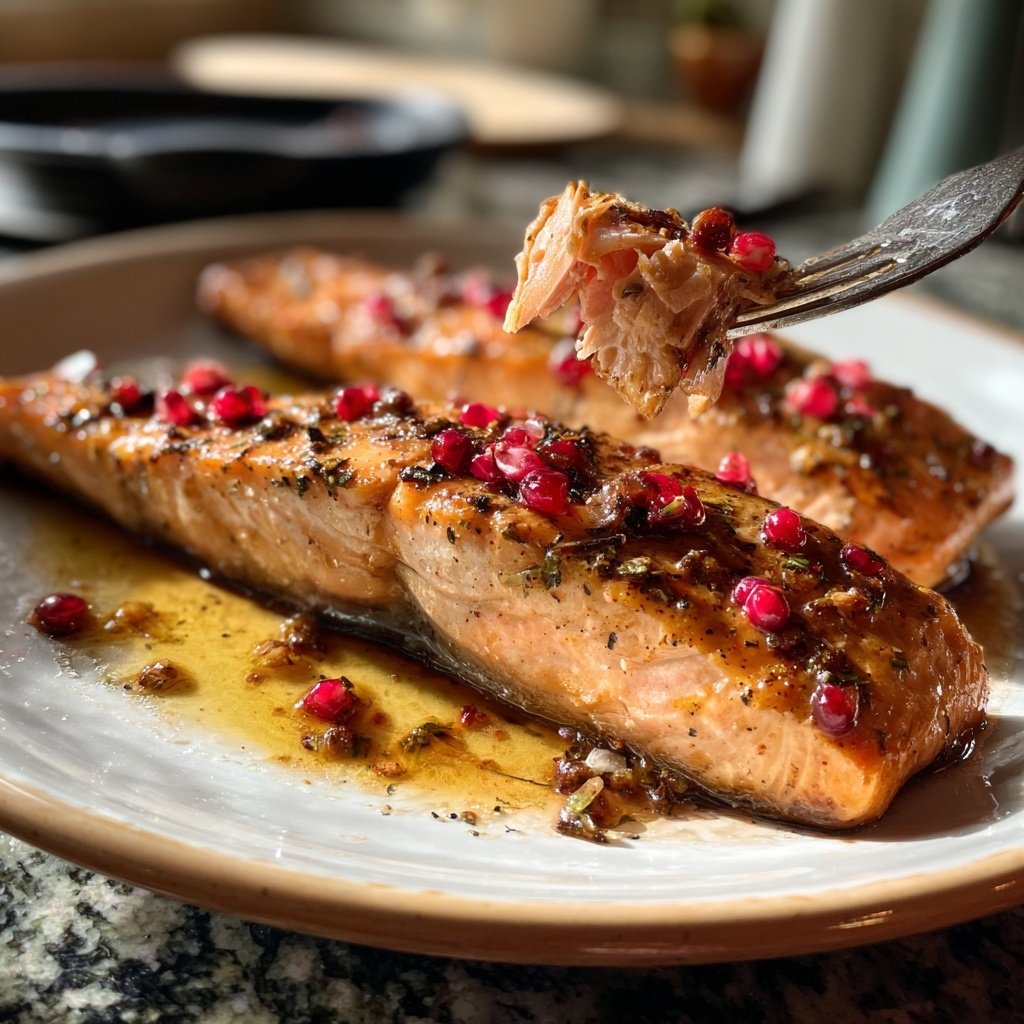 Honey Glazed Salmon with Pink Peppercorns