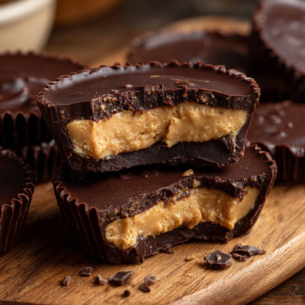 Homemade Peanut Butter Cups with Cashew Butter