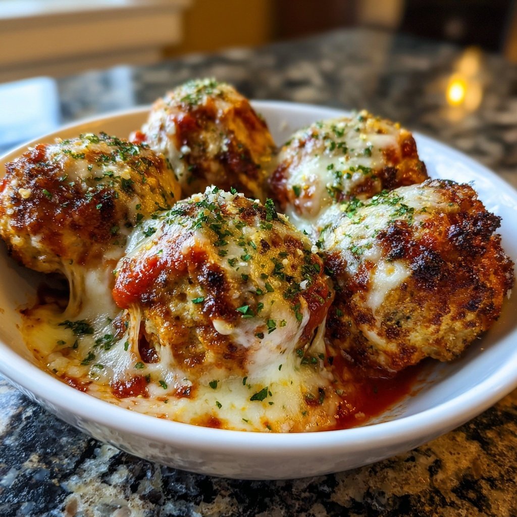 Ground Chicken Parmesan Meatballs