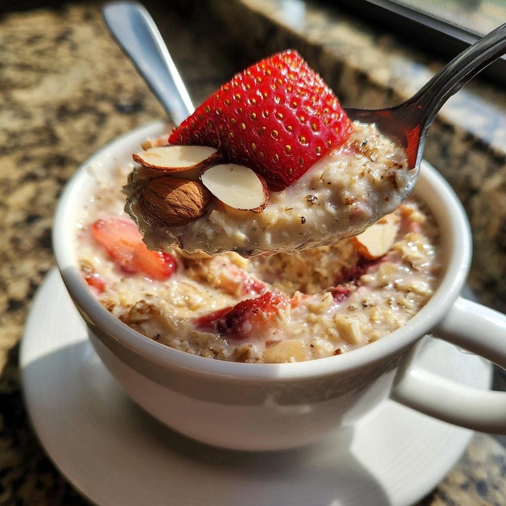 Valentine Breakfast Almond Berry Oatmeal