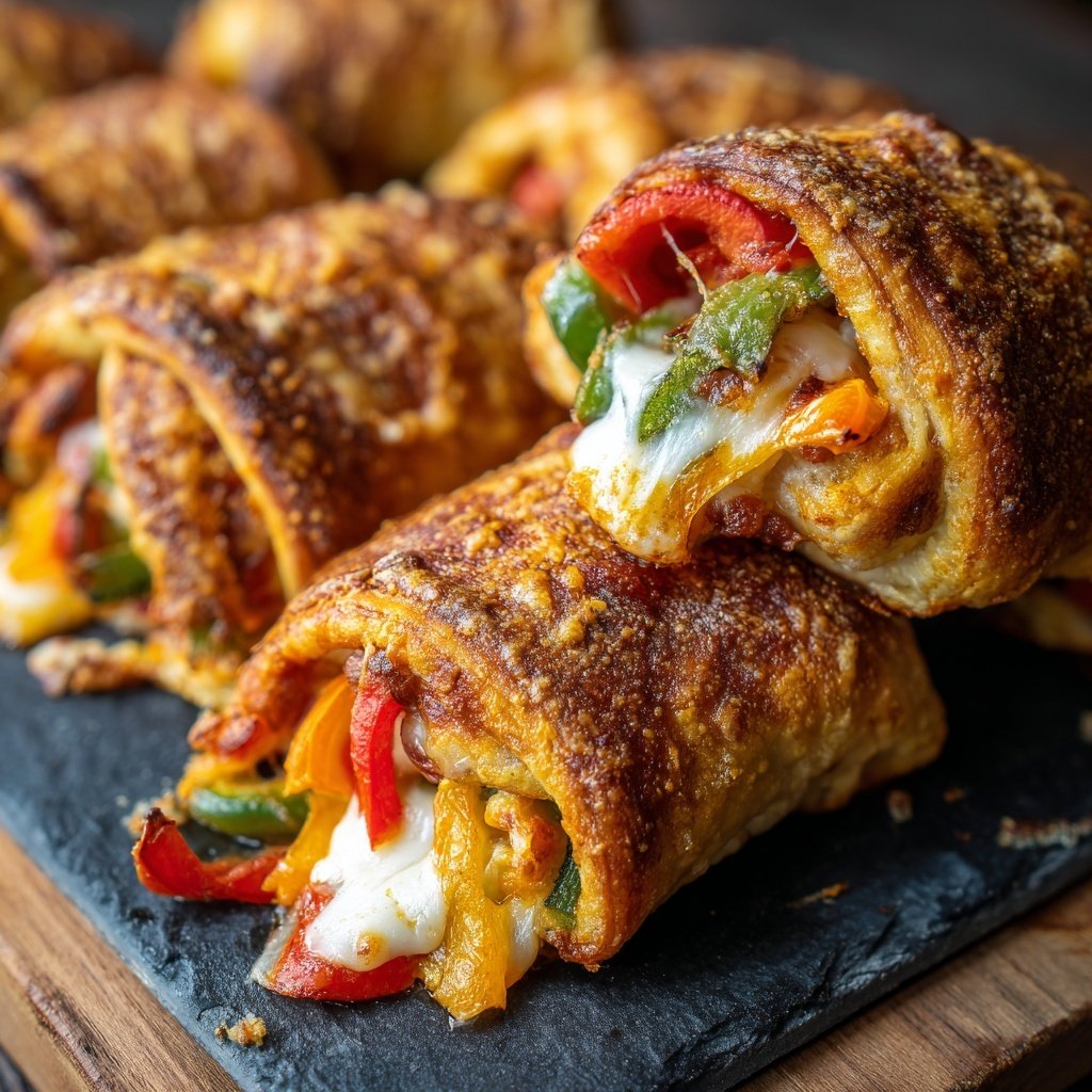 Super Bowl Food Stuffed Crescent Veggie Rolls