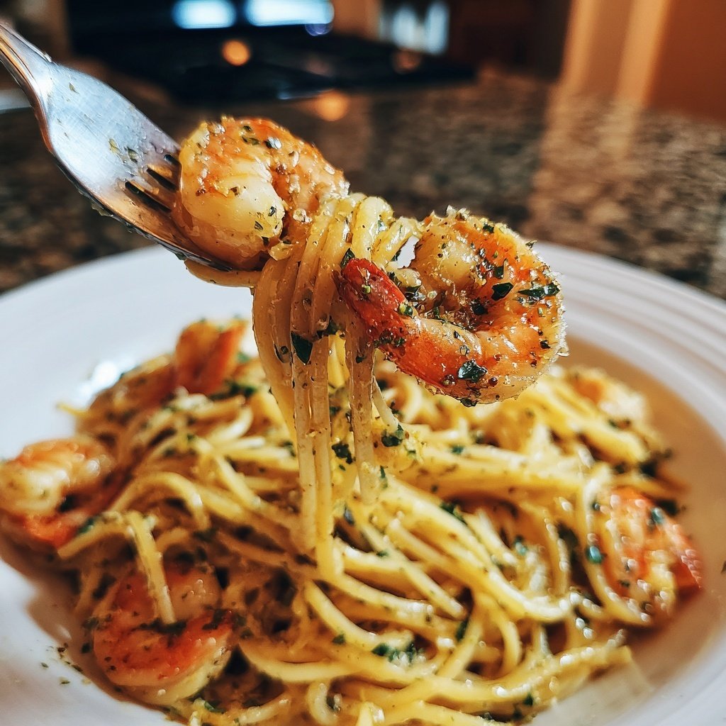 15-Minute Garlic Shrimp Pasta
