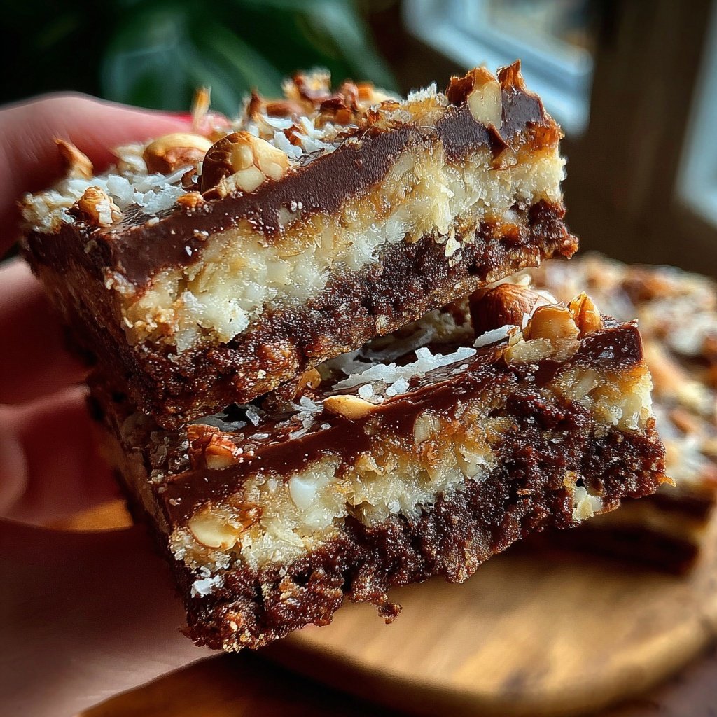 Chocolate Hazelnut Coconut Bars