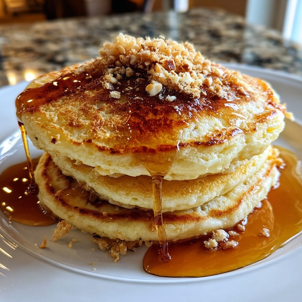 Valentines Breakfast Vanilla Almond Pancakes