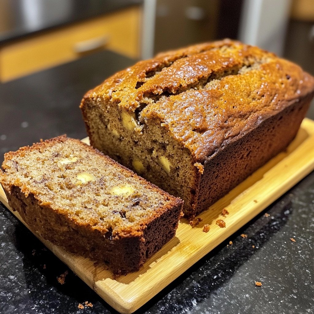 Moist Banana Bread with Ripe Bananas