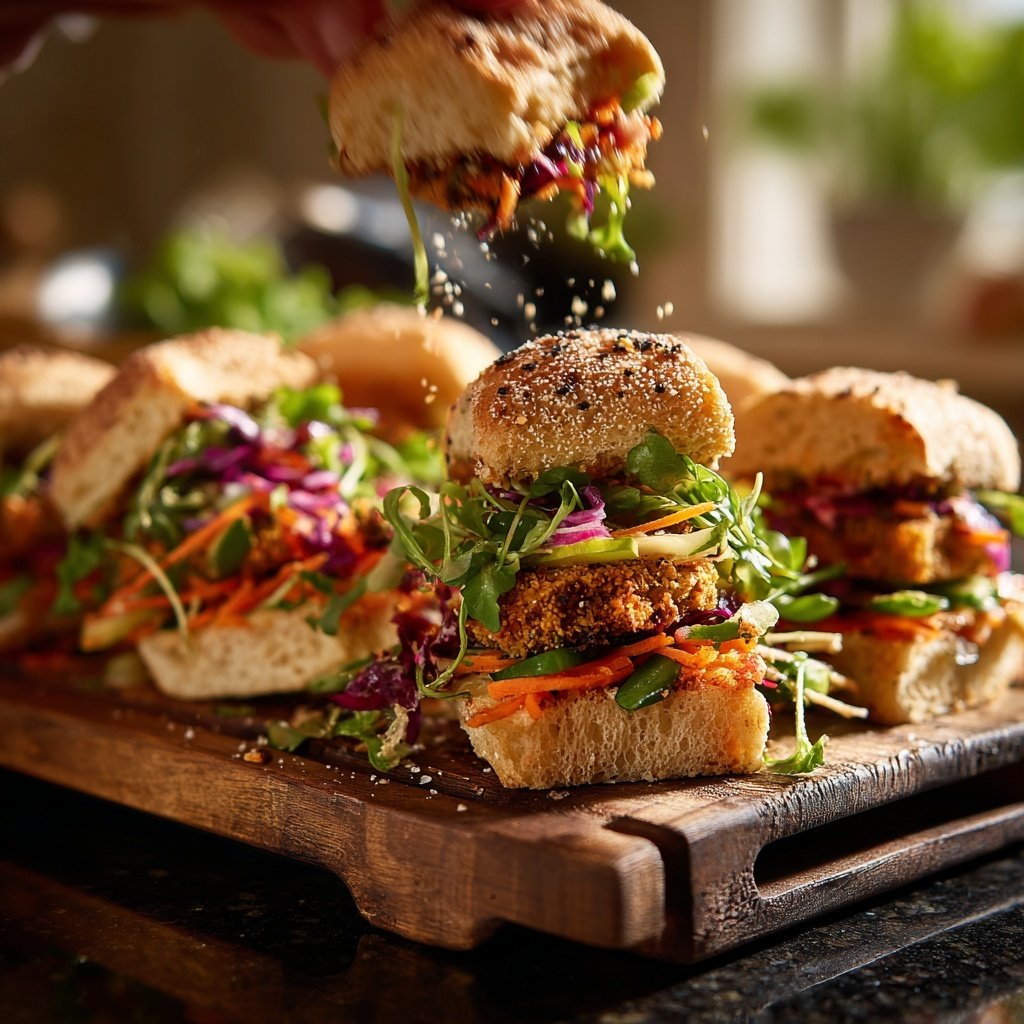 Super Bowl Food Veggie Slider Platter