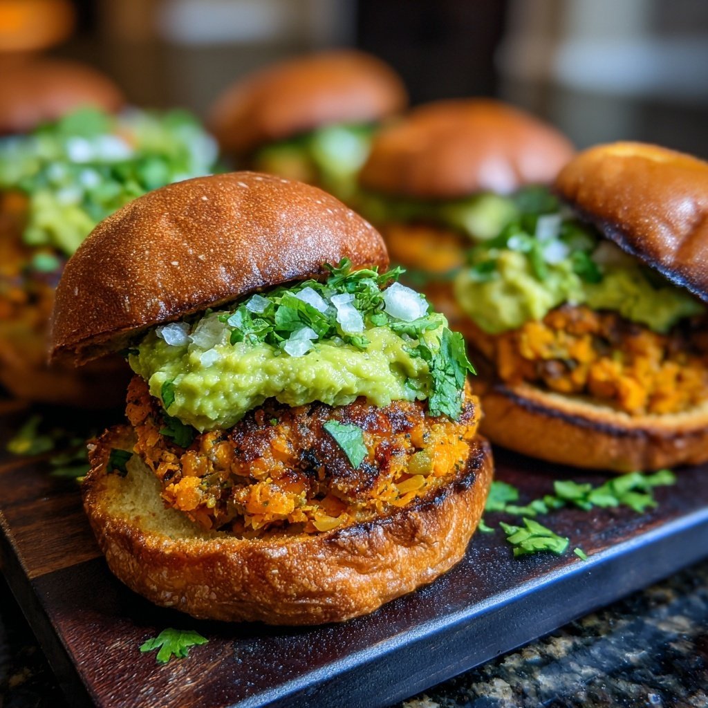 Easy Slider Sweet Potato Lentil Sliders