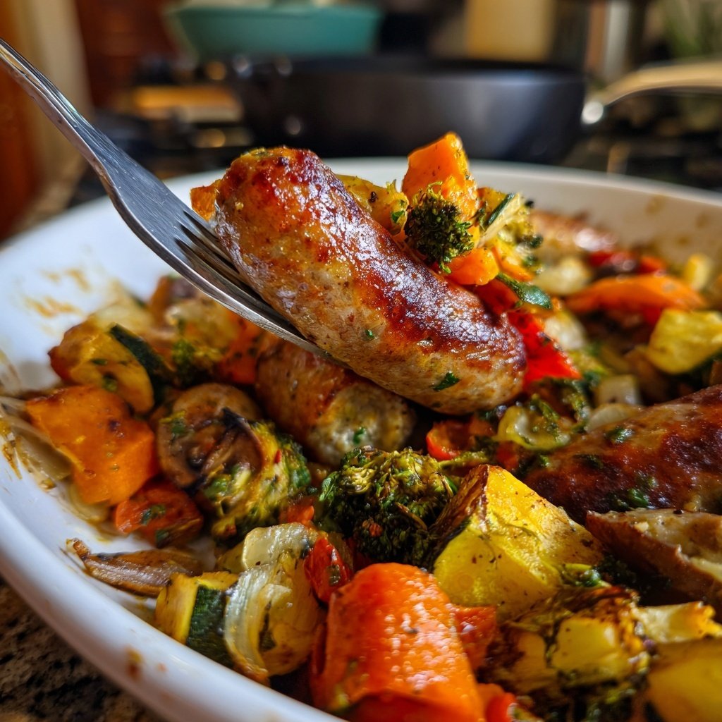 One Pan Sausage And Veggie Dinner